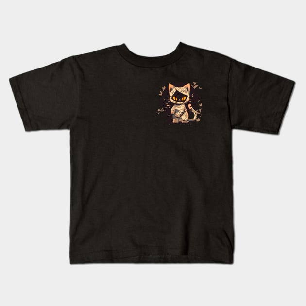 MUMMY CAT Kids T-Shirt by Drank